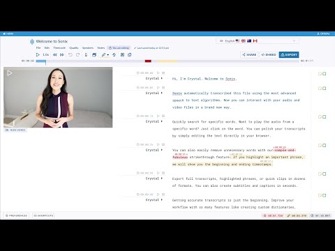 Welcome to Sonix: The best automated transcription software