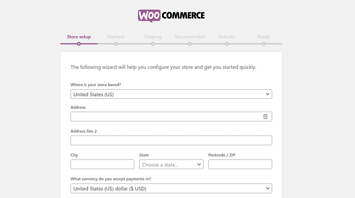 Configuration de base de la boutique dans WooCommerce 