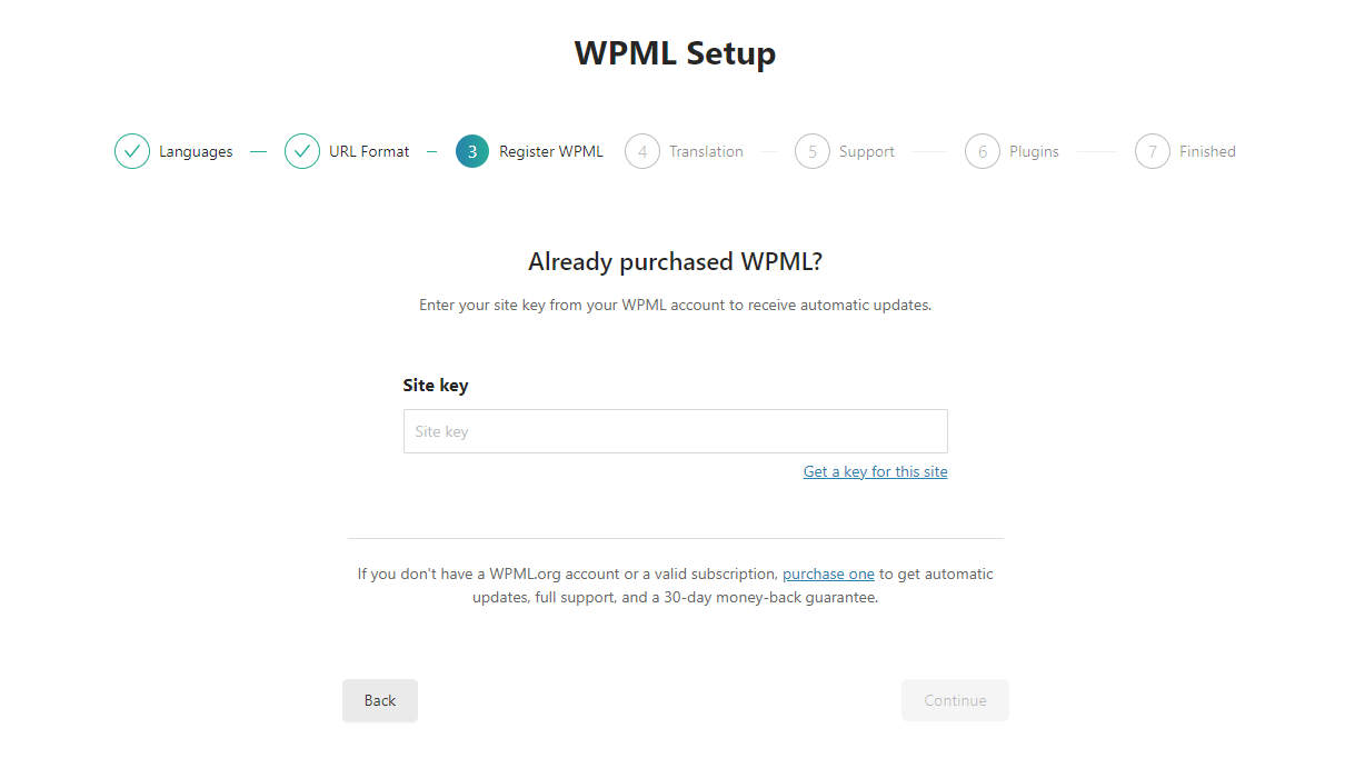 Enregistrer WPML