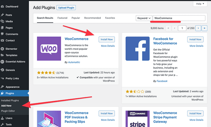 Comment démarrer une boutique en ligne avec WordPress: Installez WooCommerce