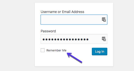 L'option « Se souvenir de moi » sur le formulaire de connexion WordPress