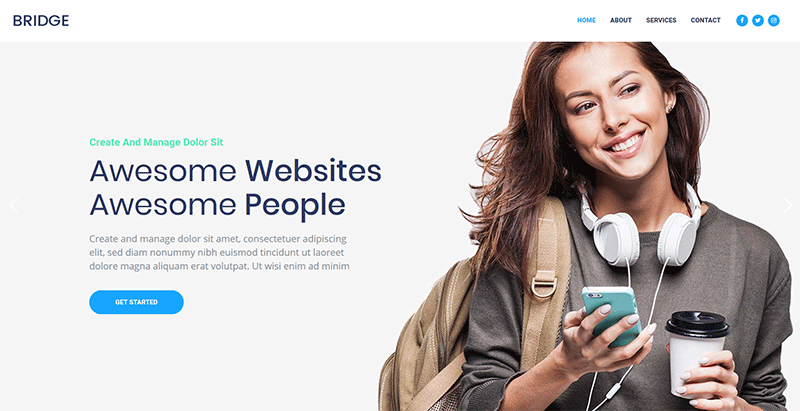Bridge themes wordpress creer site web startup pme entreprise