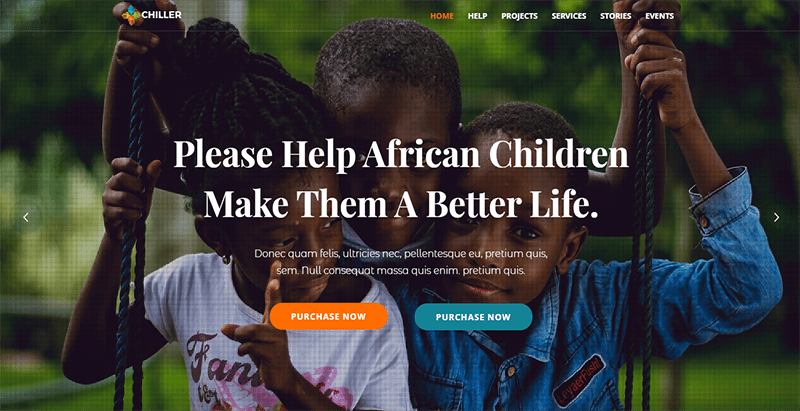 créer un site web d'ONG - Chiller