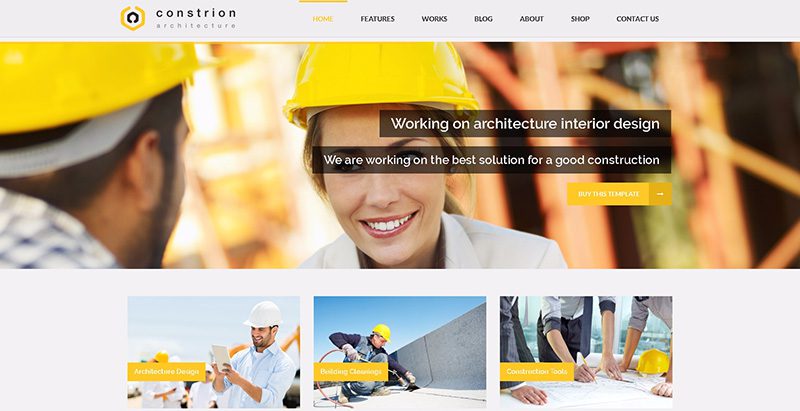 Constrion themes wordpress creer site internet entreprise construction