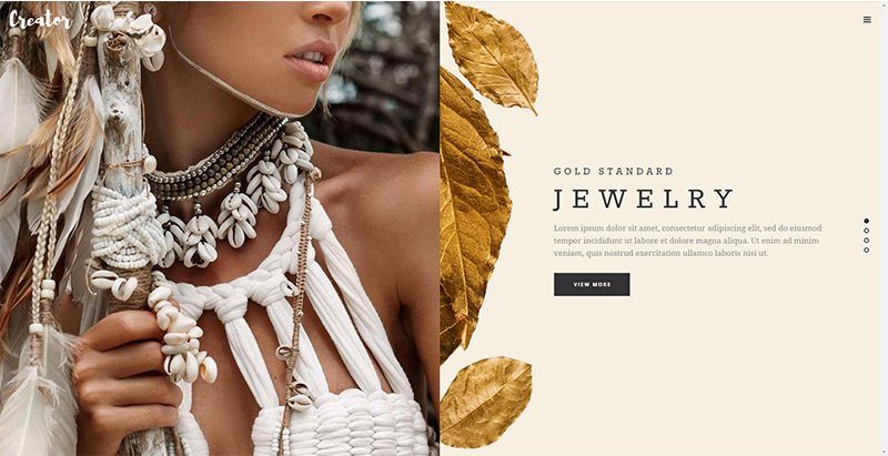 Creator themes wordpress creer site web vendre bijoux bijouterie joaillerie