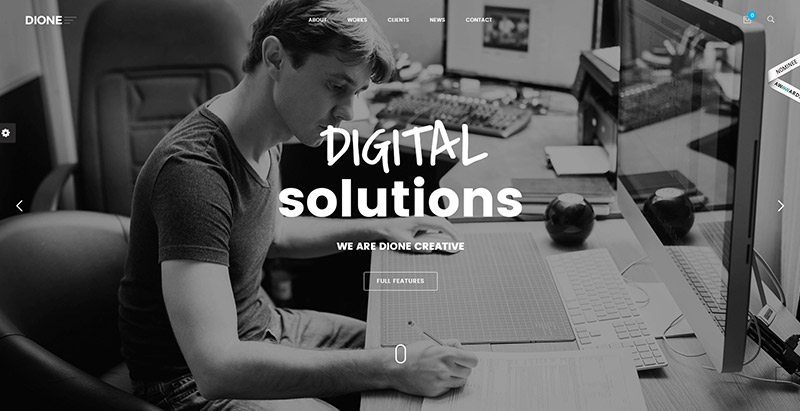 Dione themes wordpress creer site web entreprise construction agence