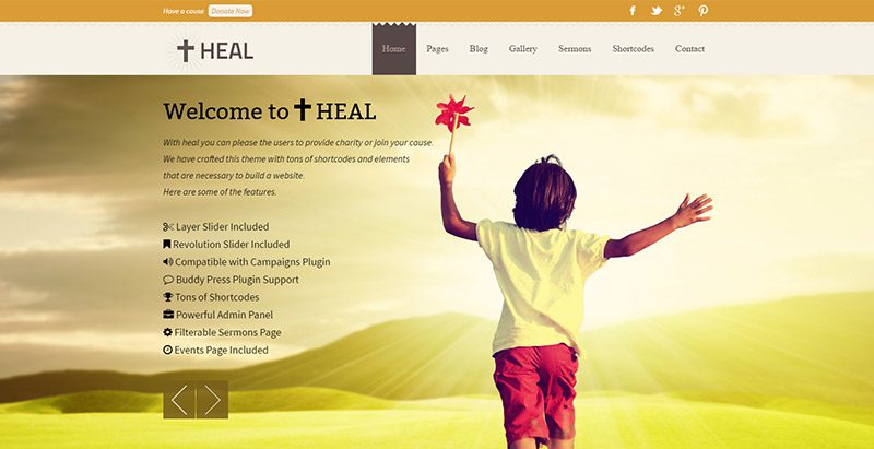 Heal theme wordpress site internet eglise religion