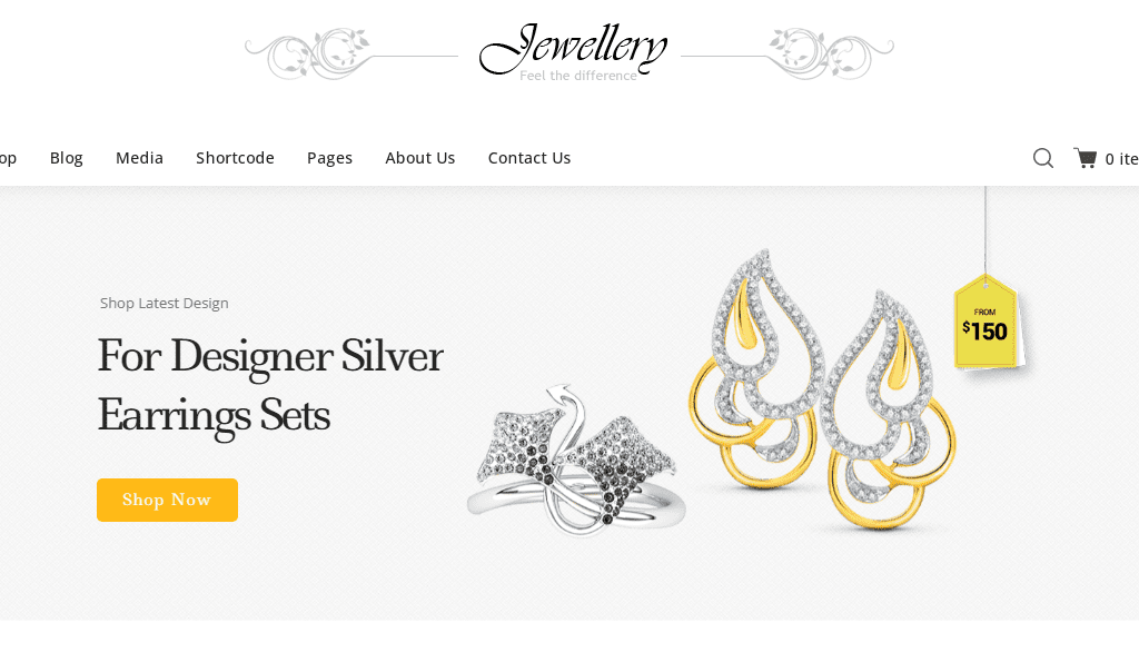 Jewellery thèmes WordPress de bijoux pour une boutique en ligne
