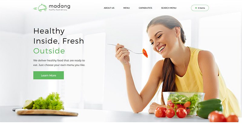 Madang themes wordpress creer site internet nutritionniste dieteticien