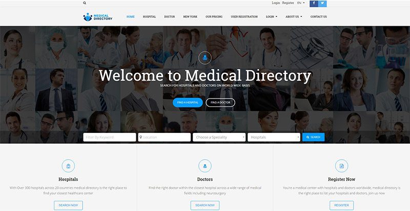 Medical directory thèmes WordPress d'annuaires
