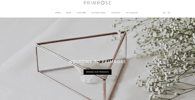 Primrose theme WordPress creer site internet vente bijoux montres
