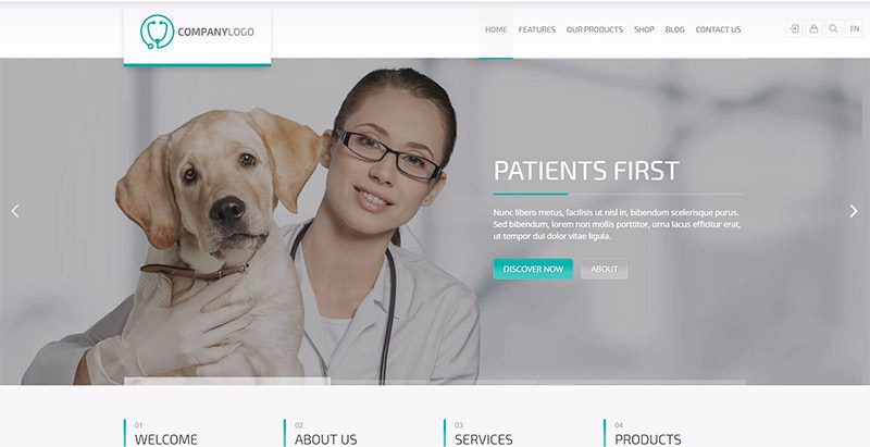 Rt theme 20 care themes wordpress creer site web eleveur chien animaux veterinaire