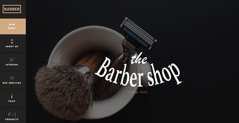 The Barber Shop themes wordpress site web coiffeur