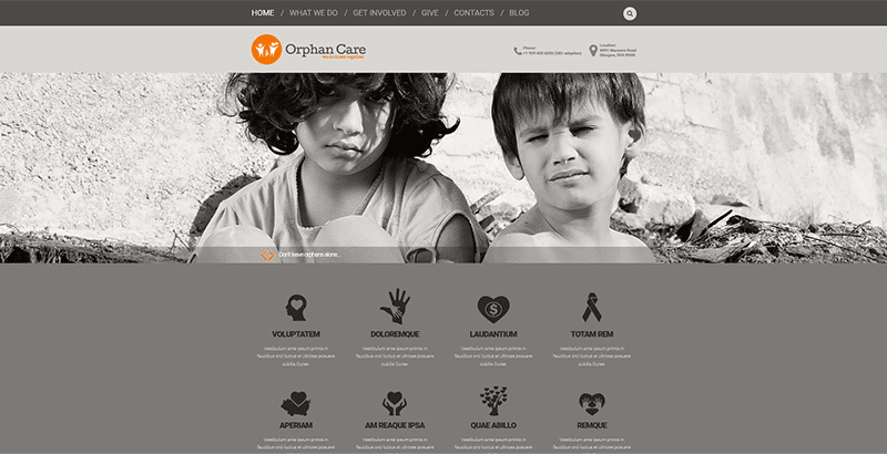 Uniting families thèmes WordPress de charité pour créer un site web