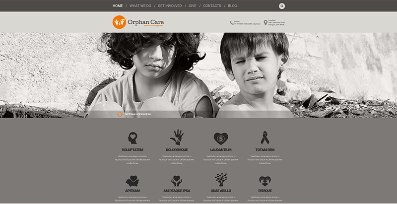 Uniting Families themes wordpress creer site internet humanitaire