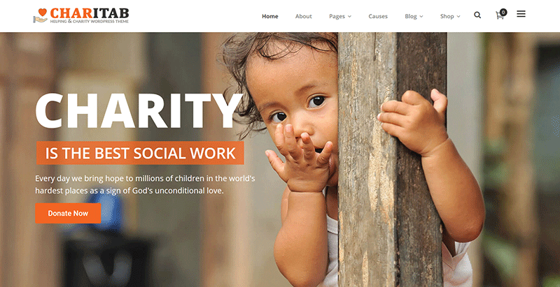Charitab thèmes WordPress de charité pour créer un site web