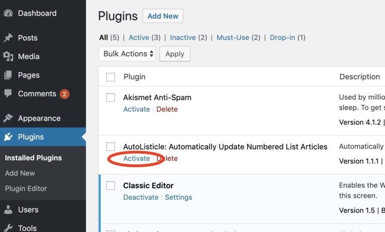 installer plugins wordpress