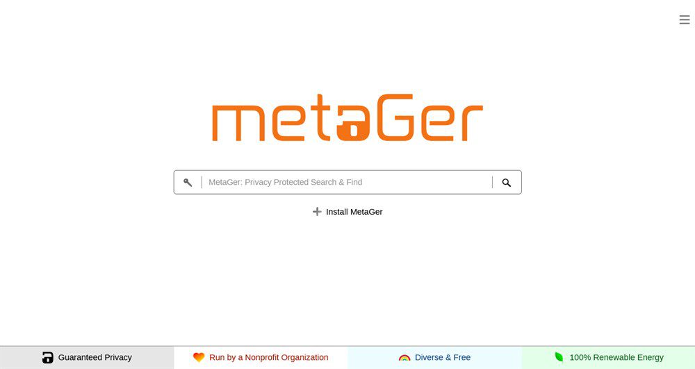 metager privacy protected search find