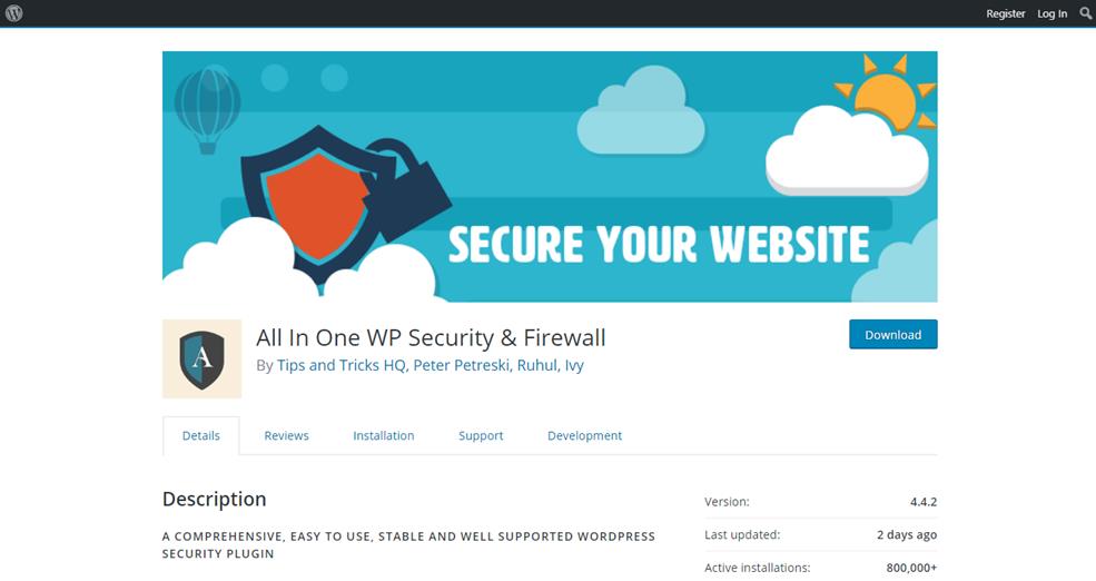 wordpress security all in one wp