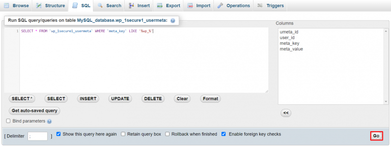 sql query editor select from