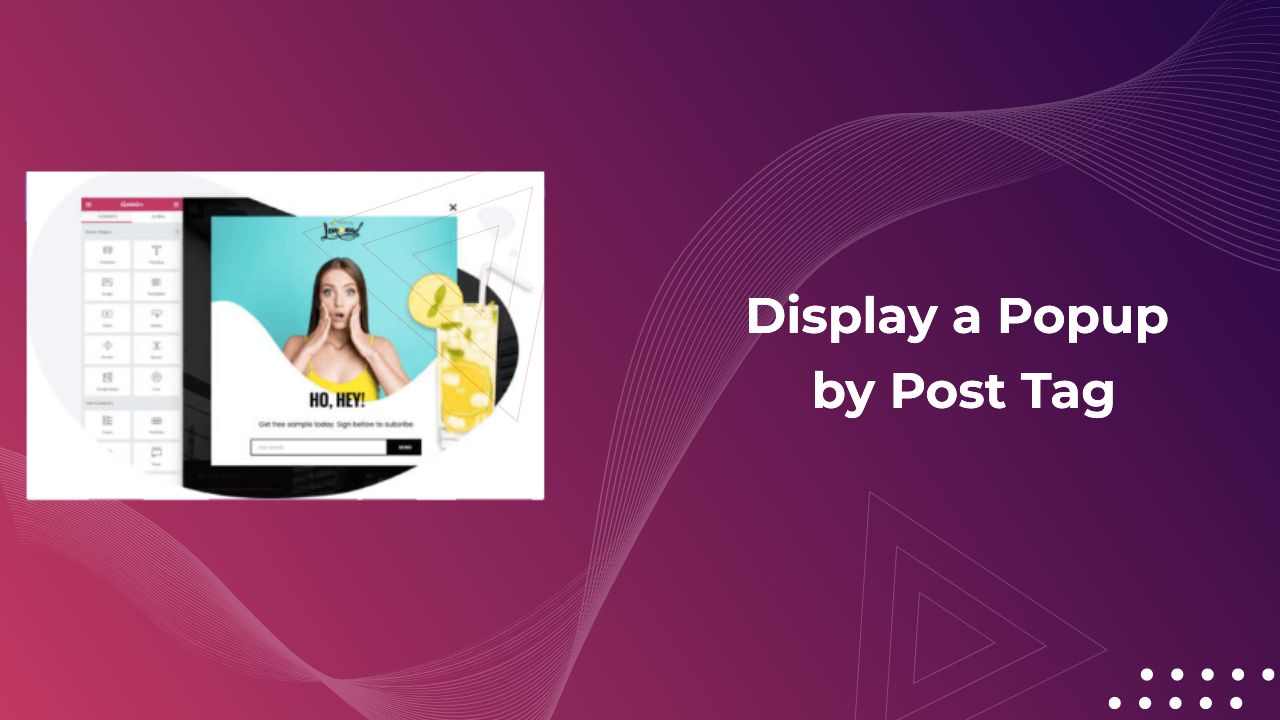 display a popup by post tag