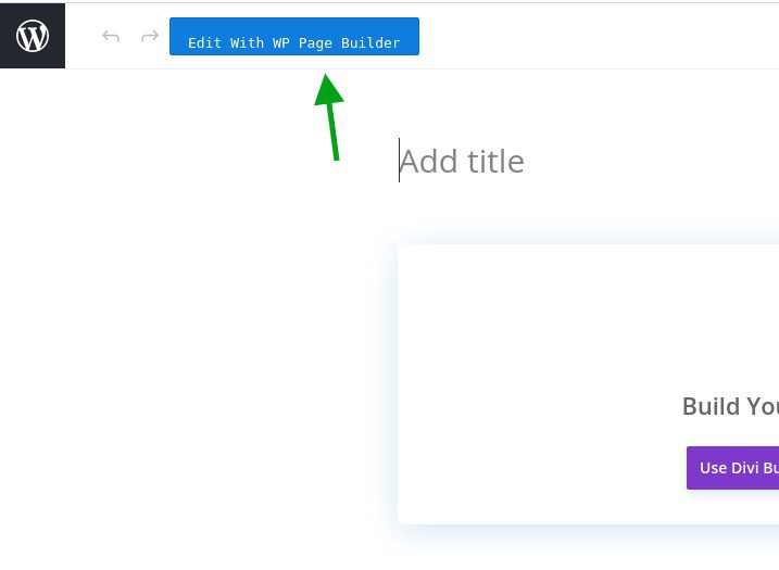 editing with wp page builder