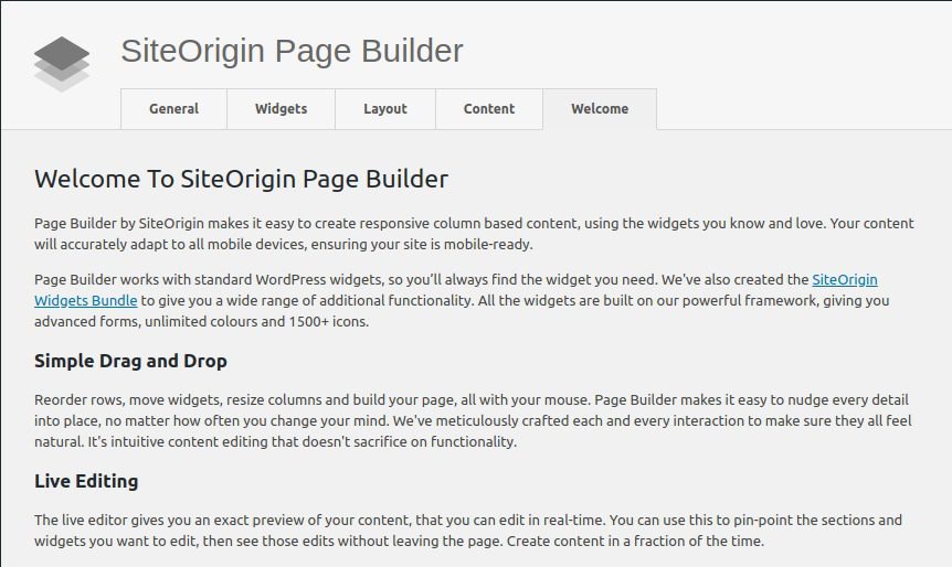 page builder by site origin