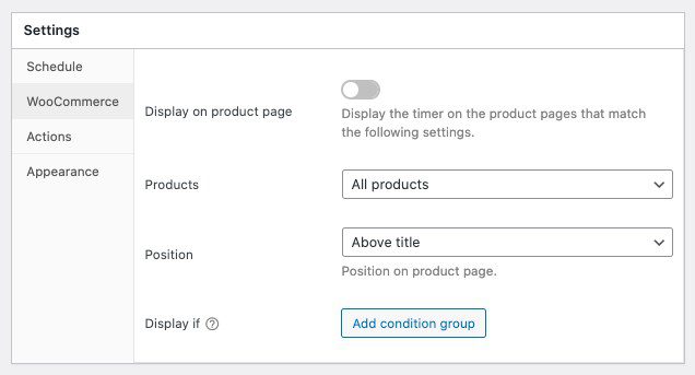 campaign woocommerce setting