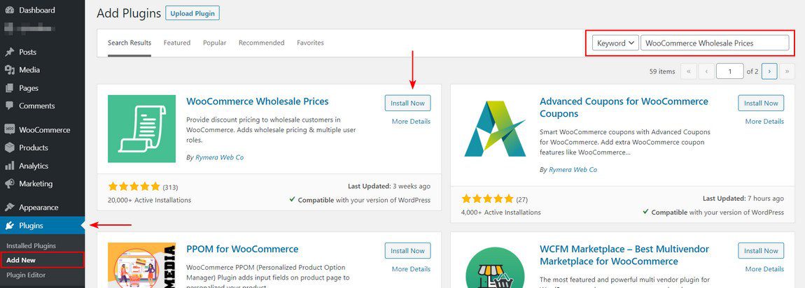 install woocommerce wholesale prices
