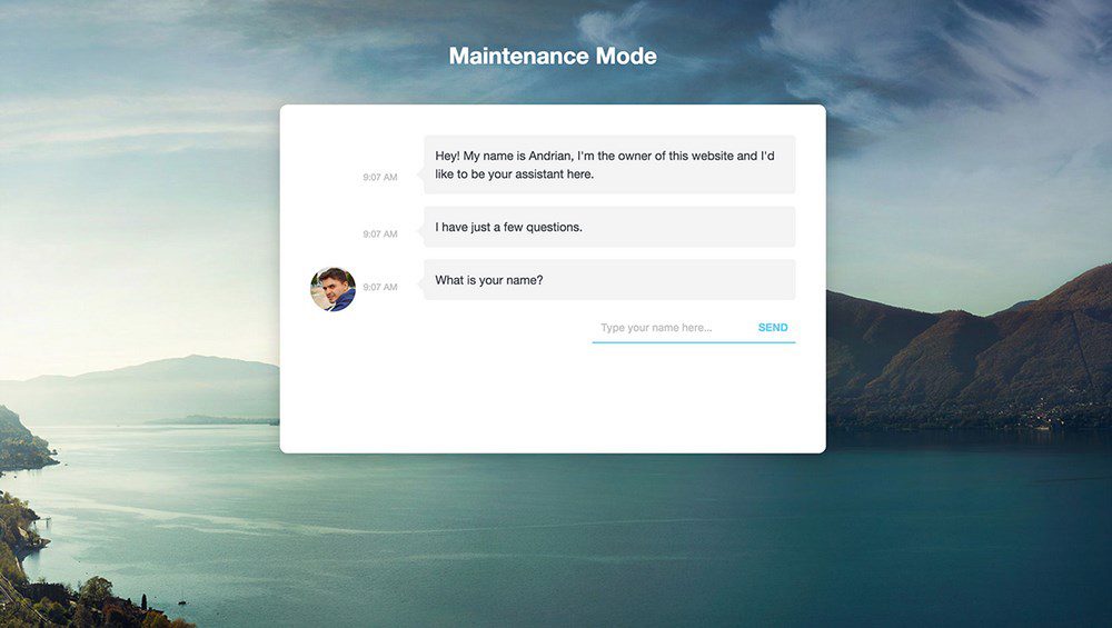 maintenance mode customize message