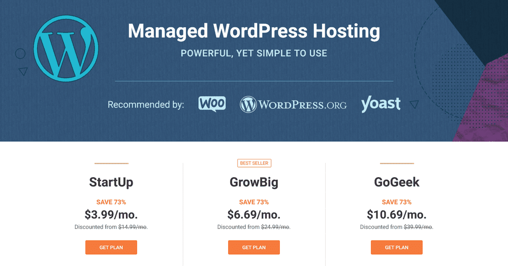 siteground managed wordpress hosting plan