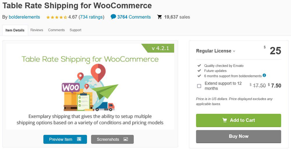 table rate shipping for woocommerce plugin