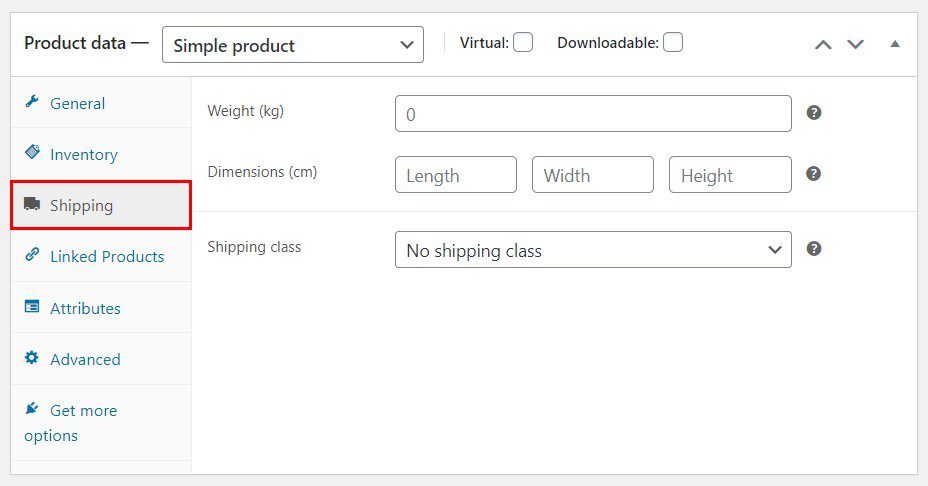 woocommerce product shipping tab