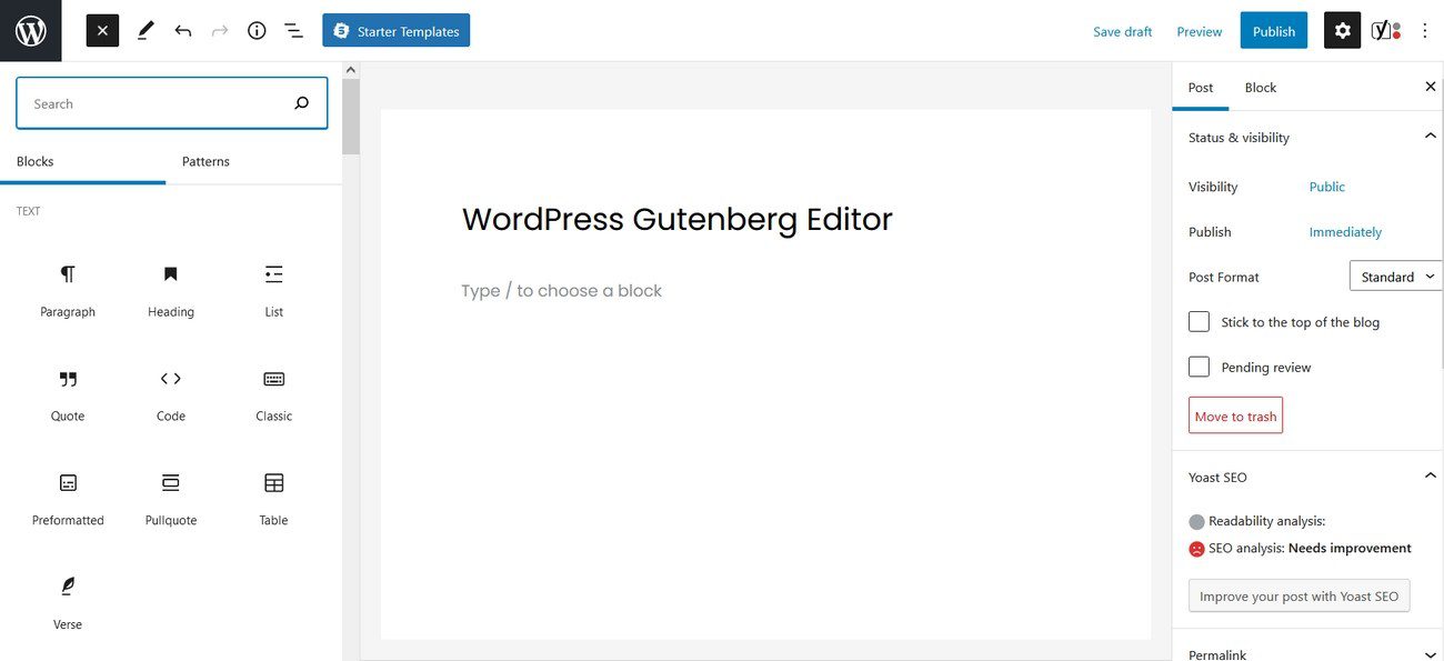 Gutenberg pour WordPress
