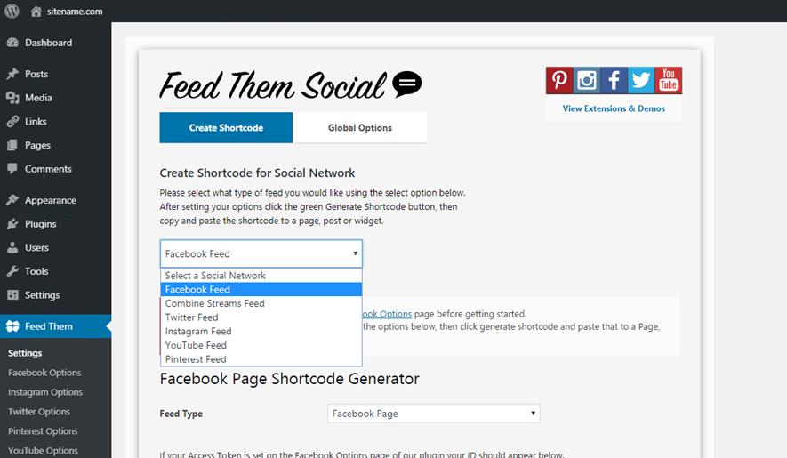best social media plugin feedthemsocial socialnetworks