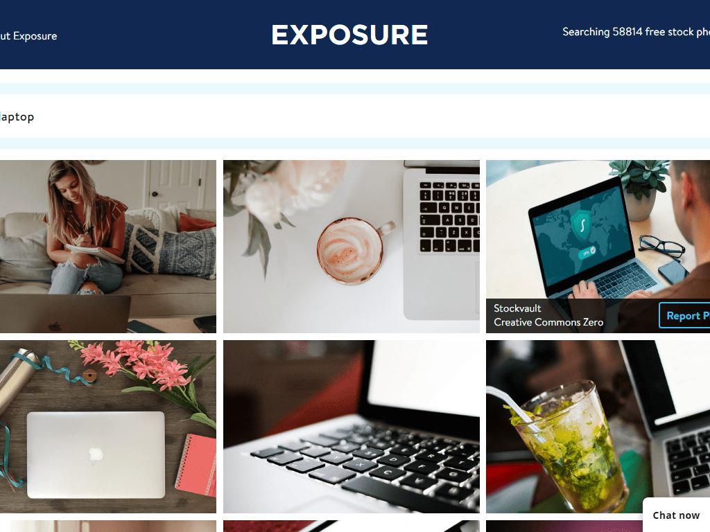 exposure stock images homepage