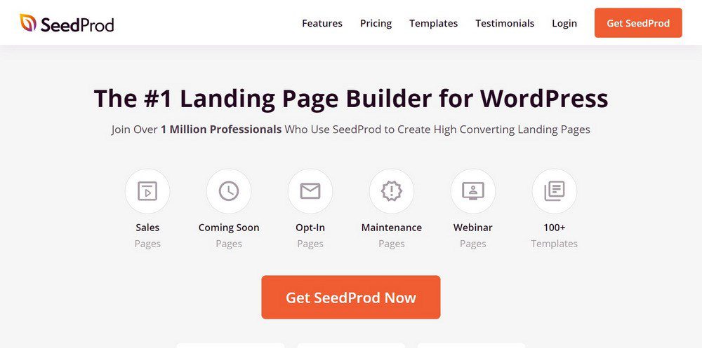 seedprod drag drop wordpress landing page builder
