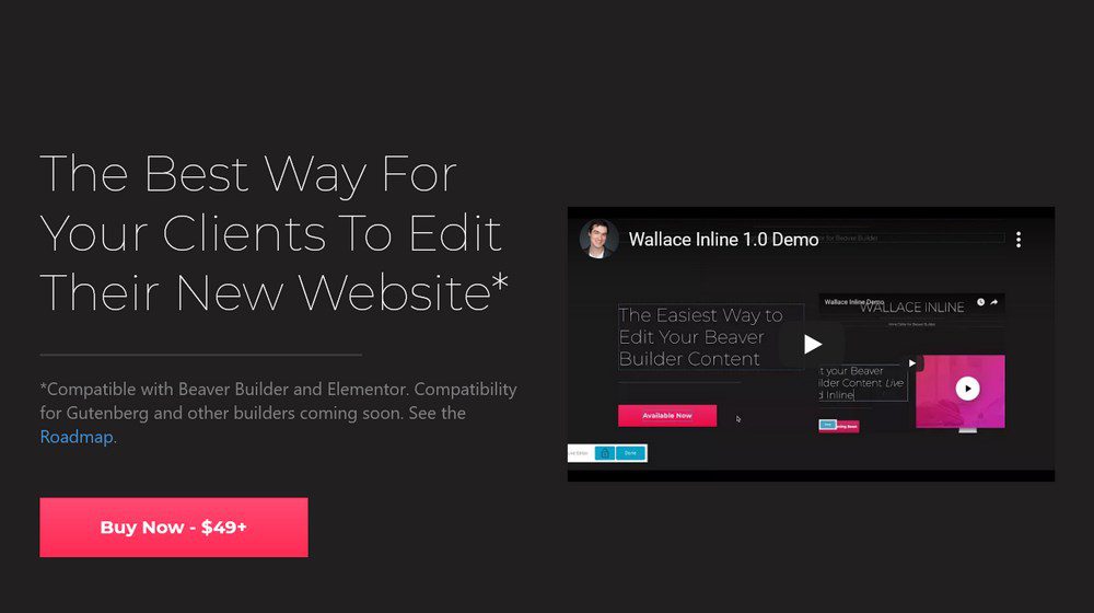 wallace inline client friendly editor for wordpress