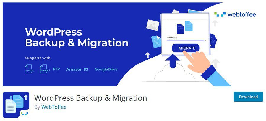 wordpress backup and migration plugin