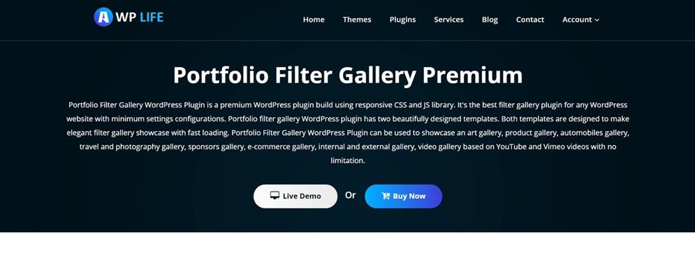portfolio filter site image