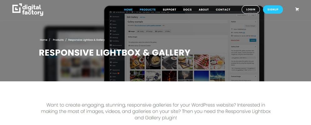 responsive lightbox site image