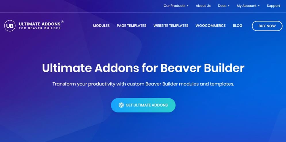 ultimate addon beaver builder homepage