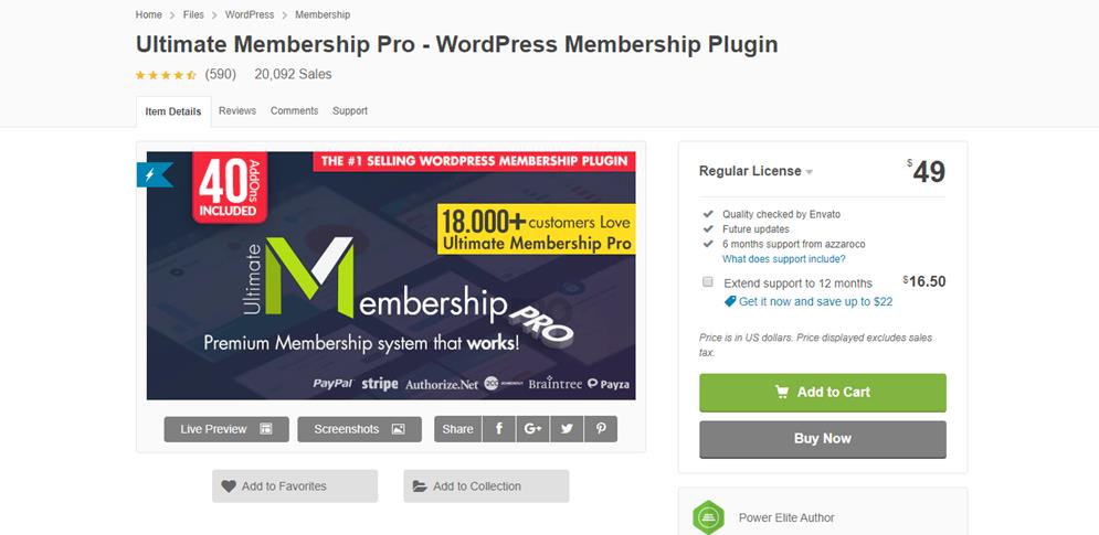 ultimate membership plugin website
