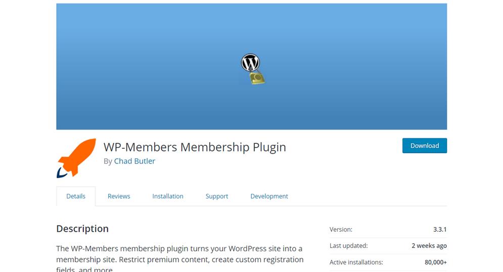 wp members website