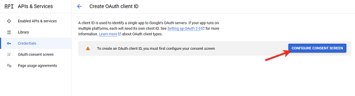 create oauth client id