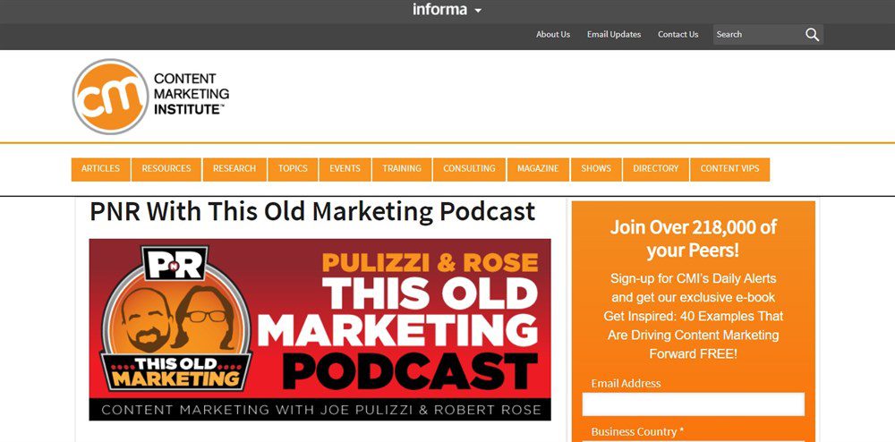 pnr with this old marketing podcast