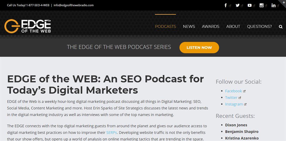 seo podcast edge of the web