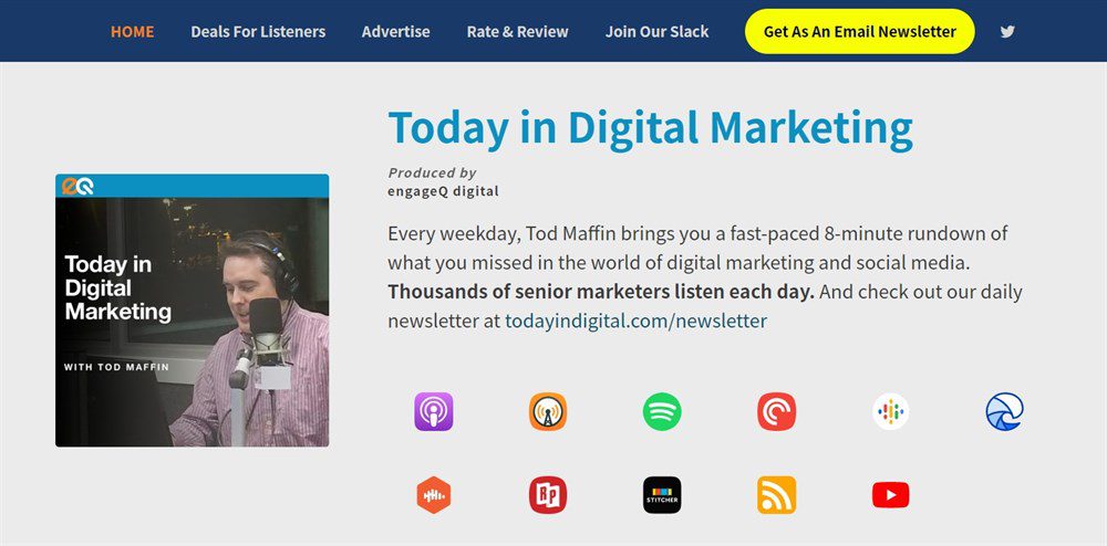 today in digital marketing podcast