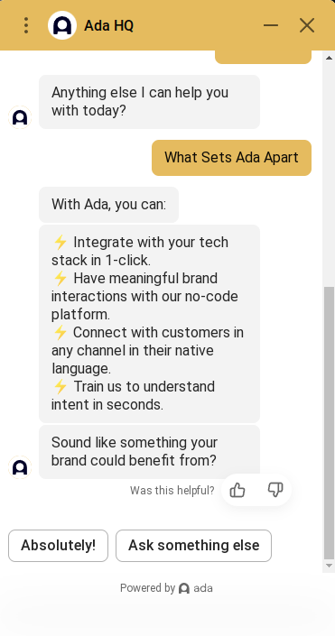 ada chatbot example