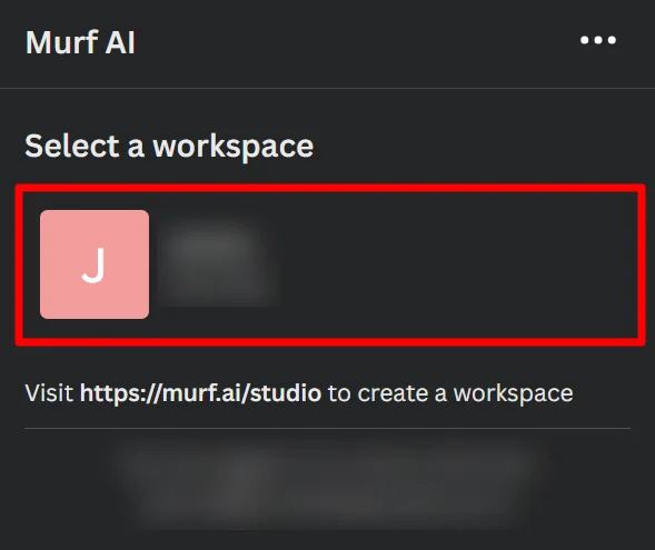 murf ai canva select workspace